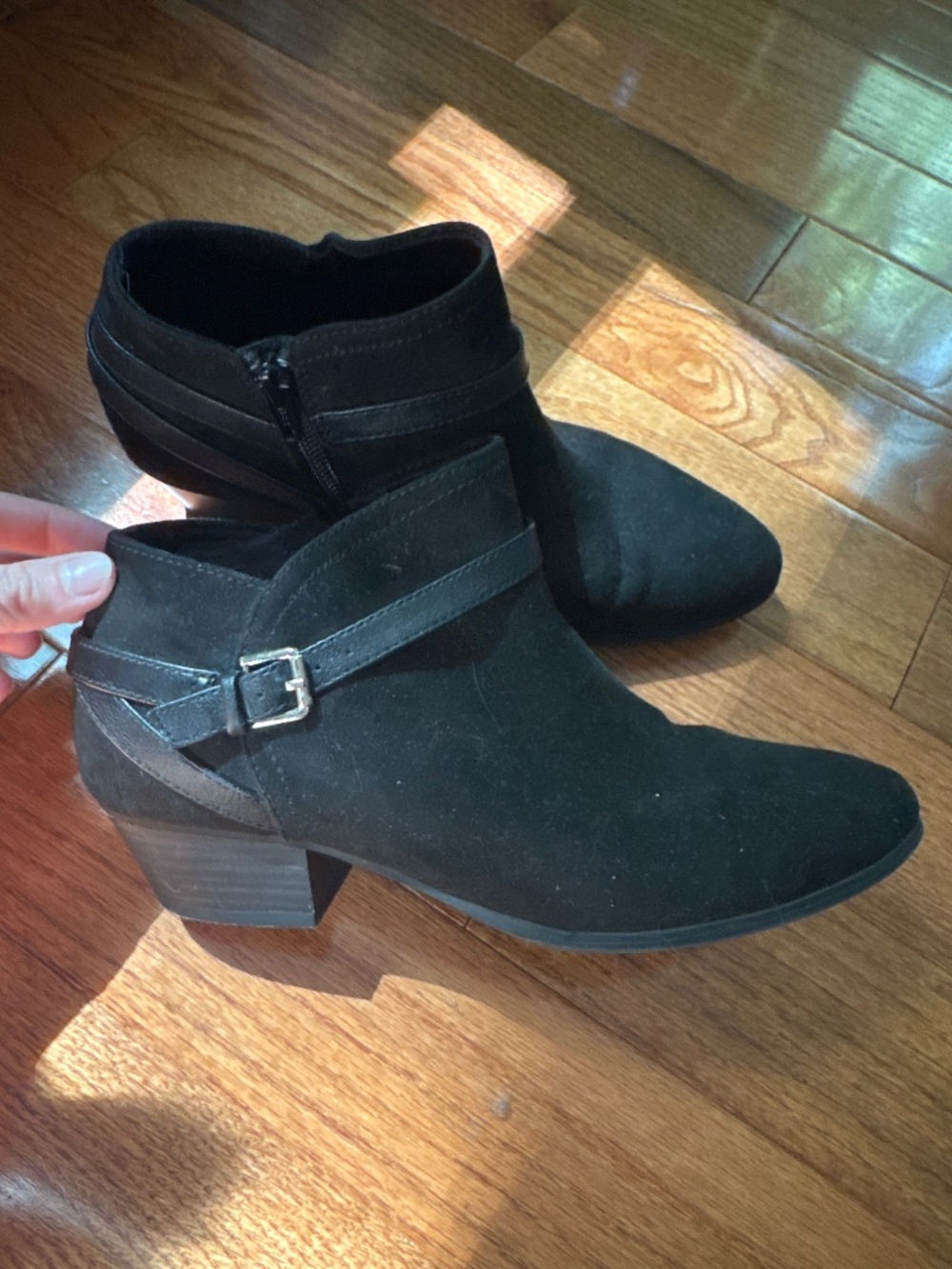 Short black booties